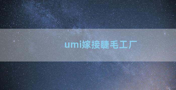 umi嫁接睫毛工厂