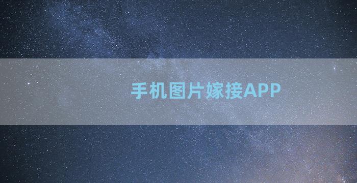 手机图片嫁接APP