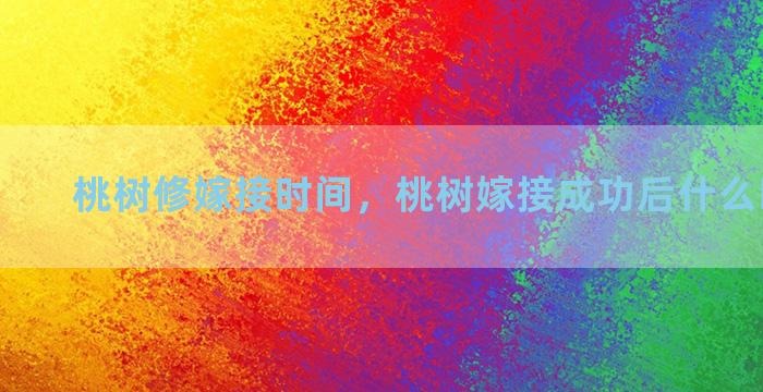 桃树修嫁接时间，桃树嫁接成功后什么时候剪枝