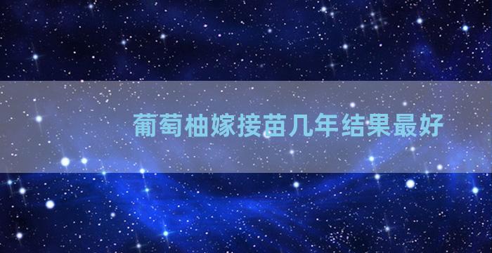 葡萄柚嫁接苗几年结果最好